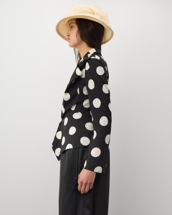 Junya Watanabe - Women's Polka Dot Georgette Blazer - (Black/White)