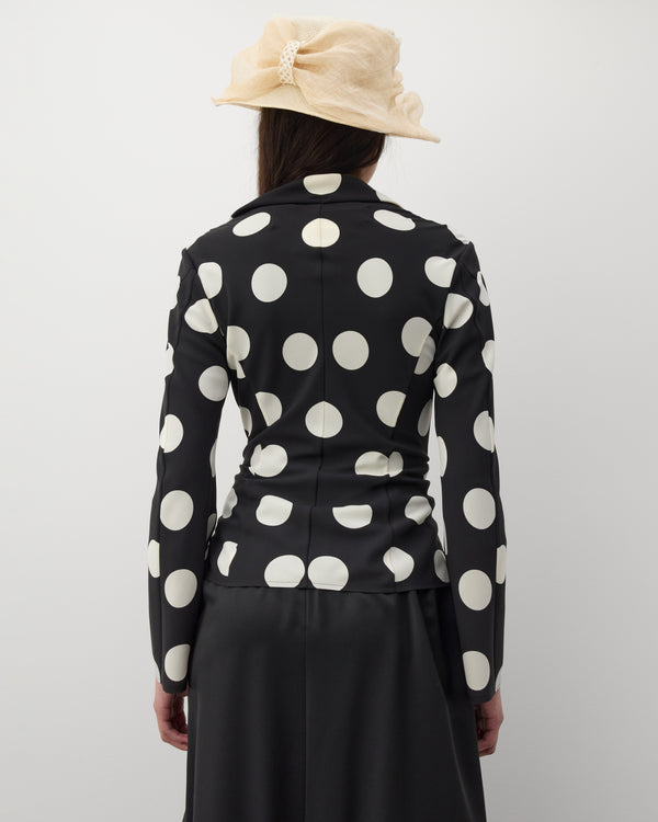 Junya Watanabe - Women's Polka Dot Georgette Blazer - (Black/White)