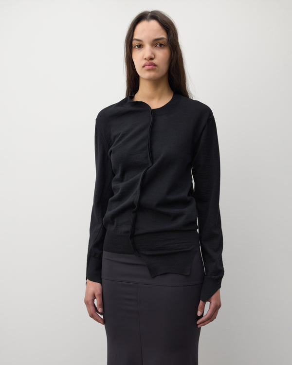 Junya Watanabe - Women's Asymmetric Longsleeve Sweater - (Black)