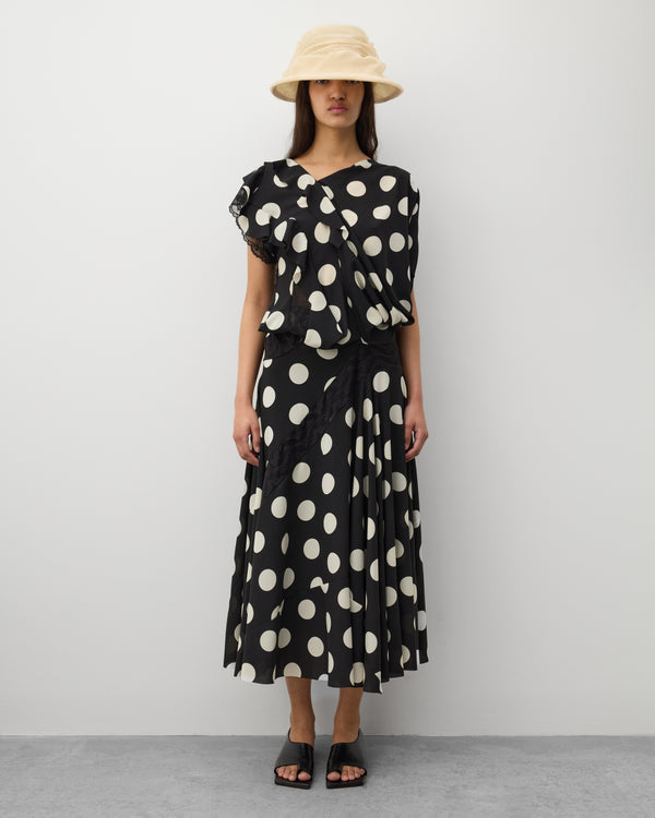 Junya Watanabe - Women's Polka Dot Maxi Dress - (Black/White)