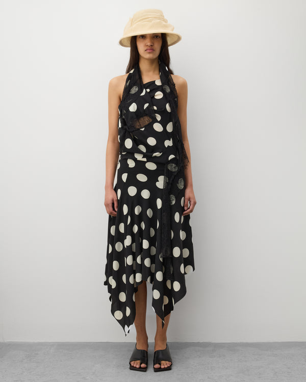 Junya Watanabe - Women's Halter Neck Polka Dot Dress - (Black/White)