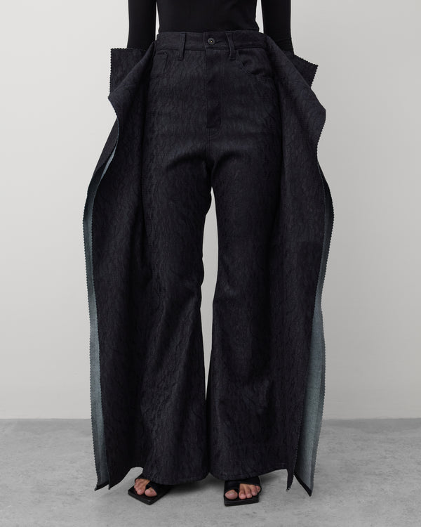 Junya Watanabe - Women's Raw Edge Oversized Trousers - (Black)