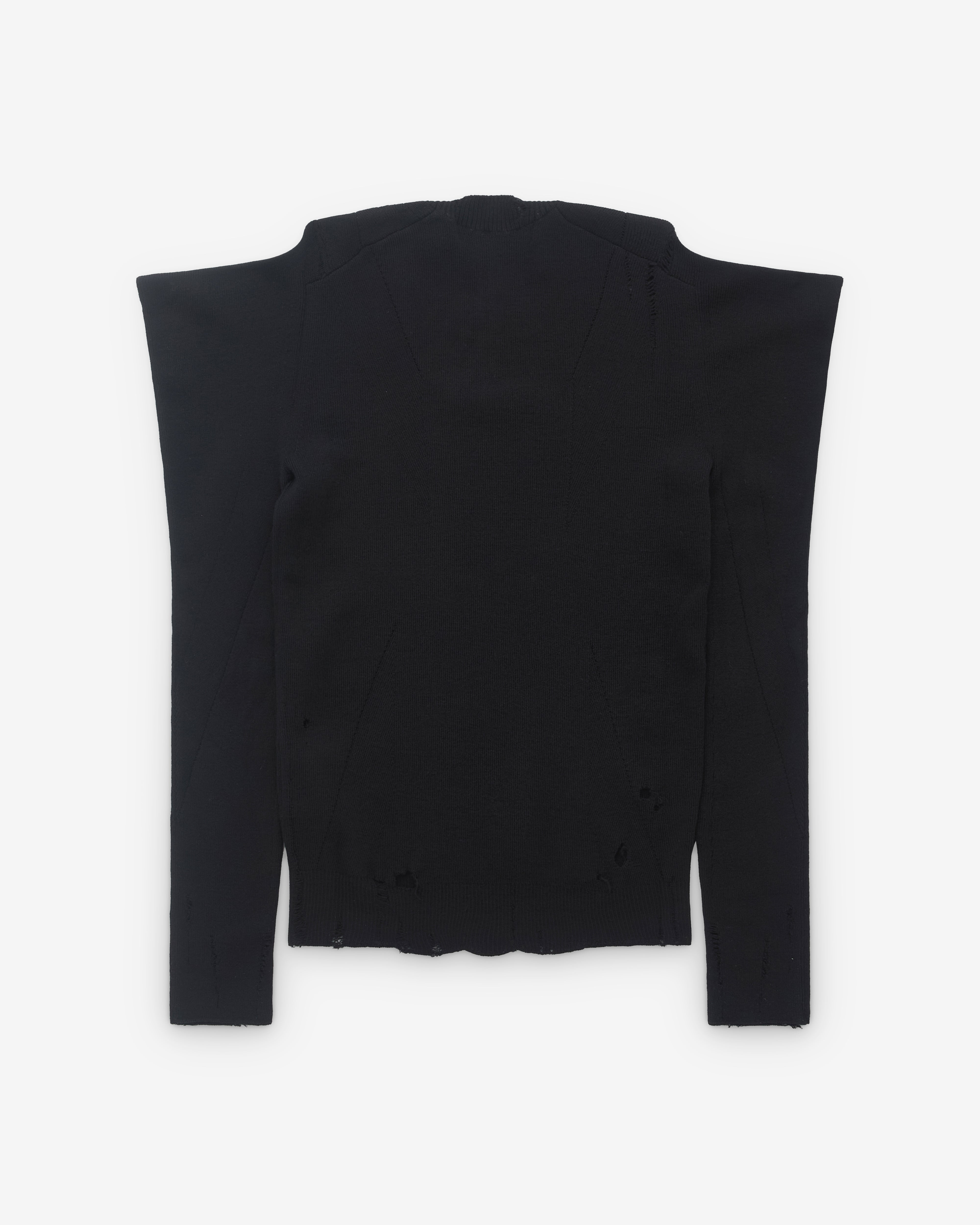 junya watanabe レディース ニット Junya Watanabe: Women's Open Knit Sweater (Black) | DSML E-SHOP