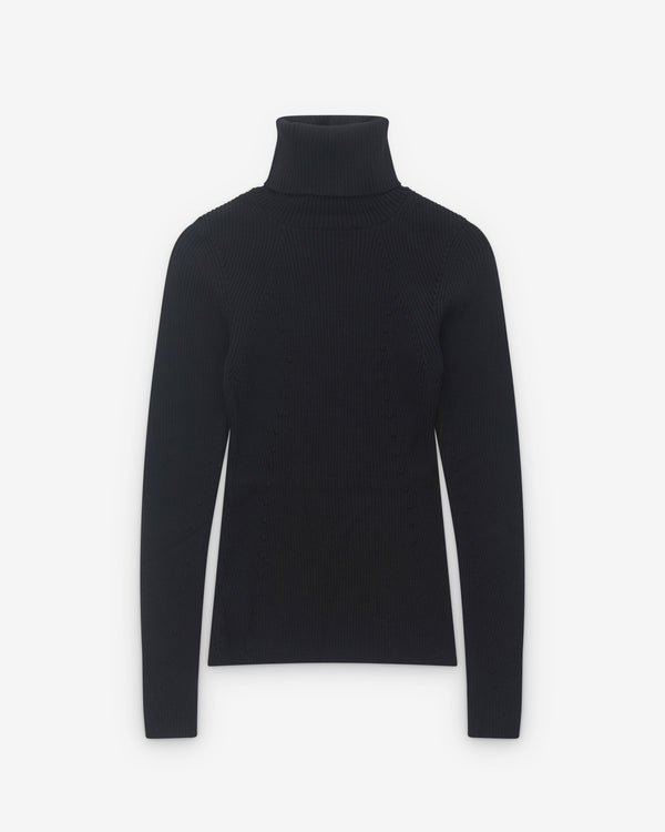 Junya Watanabe - Women’s Rib Knit Roll Neck Sweater - (Black)