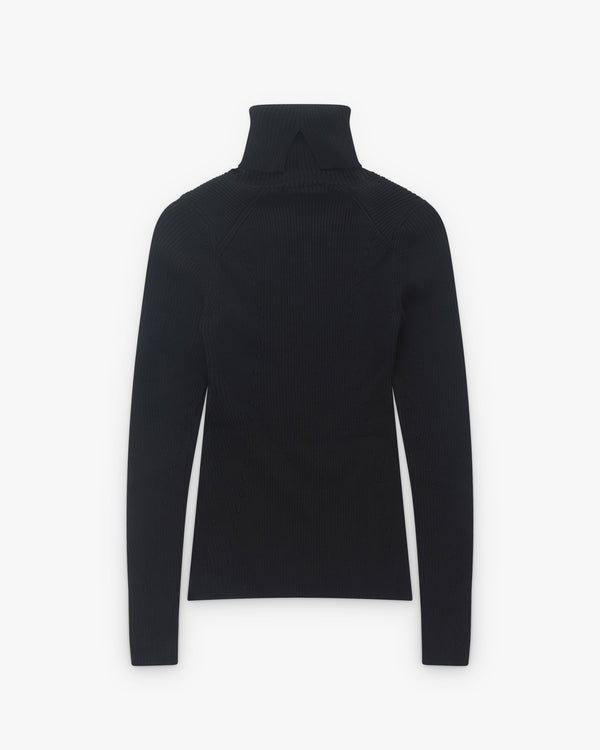 Junya Watanabe - Women’s Rib Knit Roll Neck Sweater - (Black)