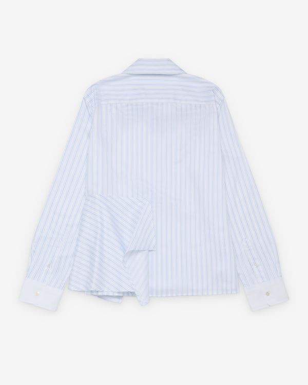 J.W. Anderson - Women's Asymmetric Draped Shirt - (White/Blue)
