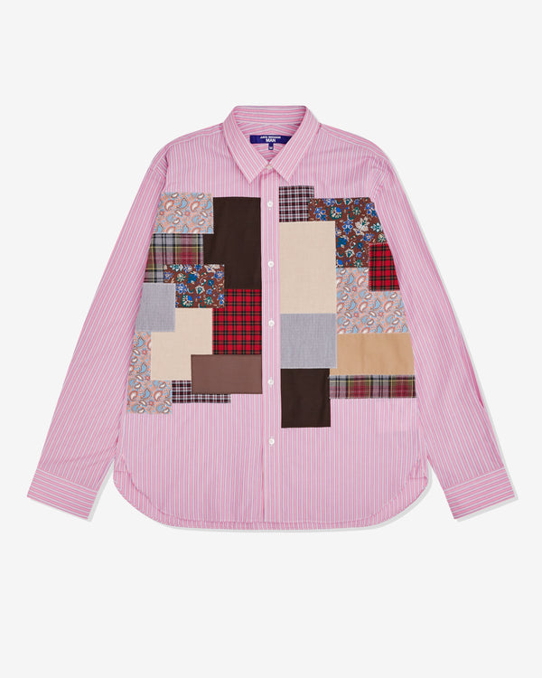 Junya Watanabe MAN - Men's Patchwork Stripe Shirt - (Pink)