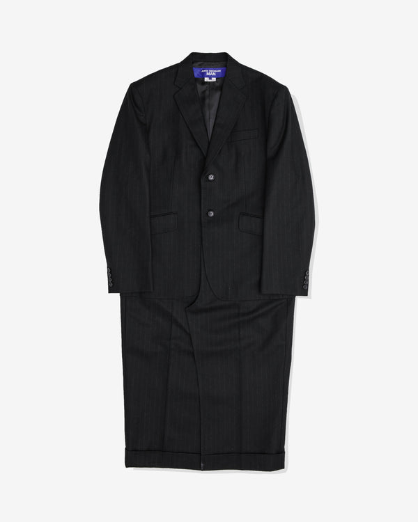 Junya Watanabe MAN - Men's Wool Stripe Coat - (Black/Grey)