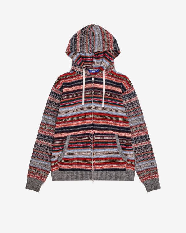 Junya Watanabe MAN - Men's Shetland Wool Jacquard Hoodie - (Grey)