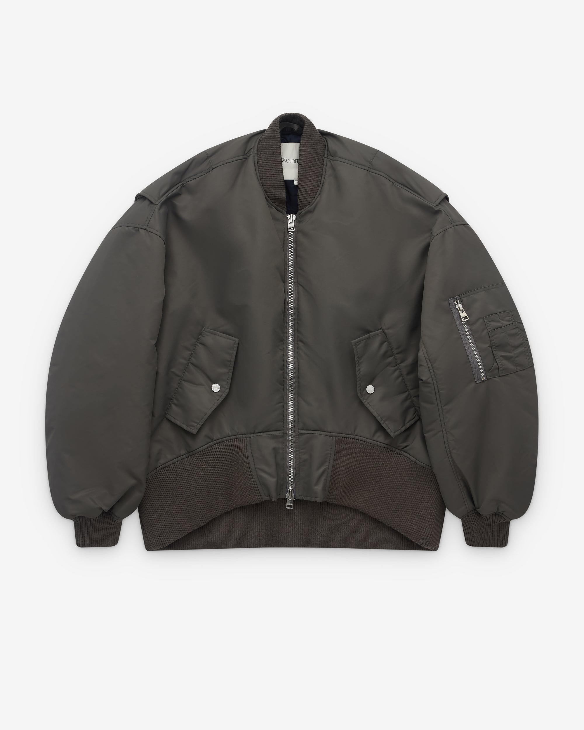 Anderson: Women's Oversized Curved Hem Bomber Jacket