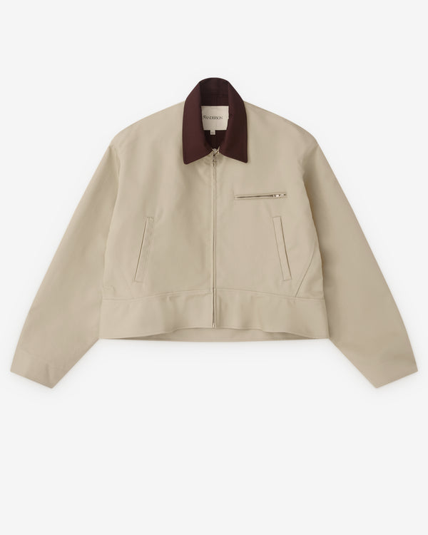 J.W. Anderson - Women’s Curved Hem Workwear Jacket - (Nougat/Chocolate)