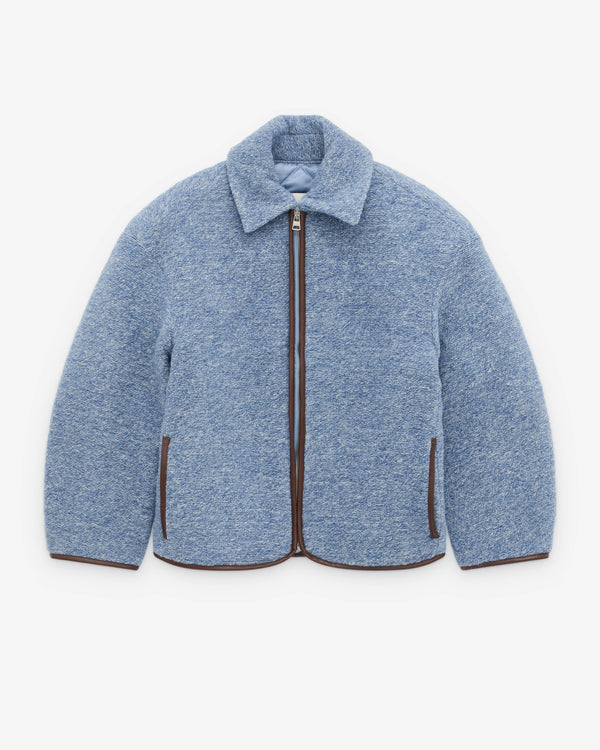 J.W. Anderson - Women’s Contrast Trim Casual Jacket - (Blue Melange)