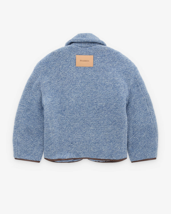 J.W. Anderson - Women’s Contrast Trim Casual Jacket - (Blue Melange)
