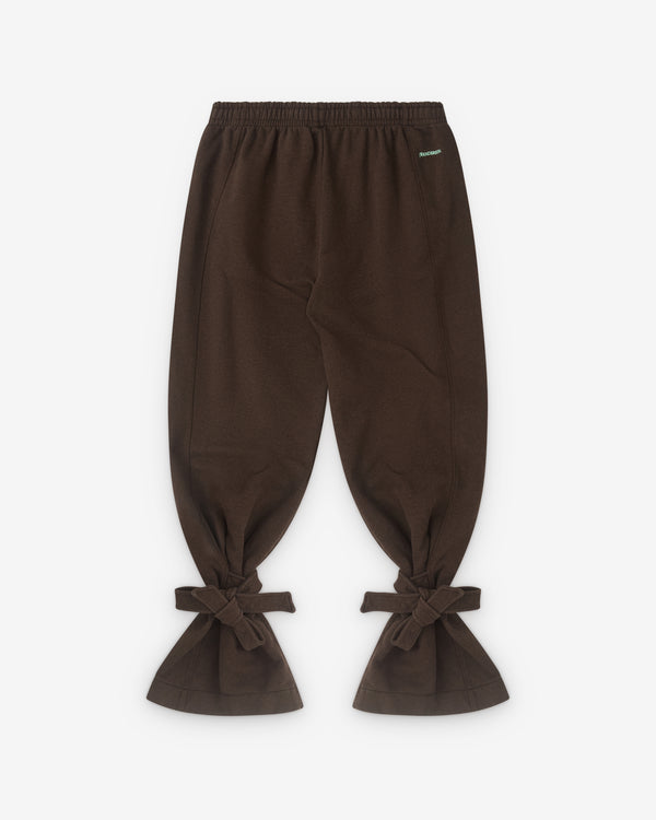 J.W. Anderson - Women’s Tied Bow Joggers - (Dark Brown Melange)