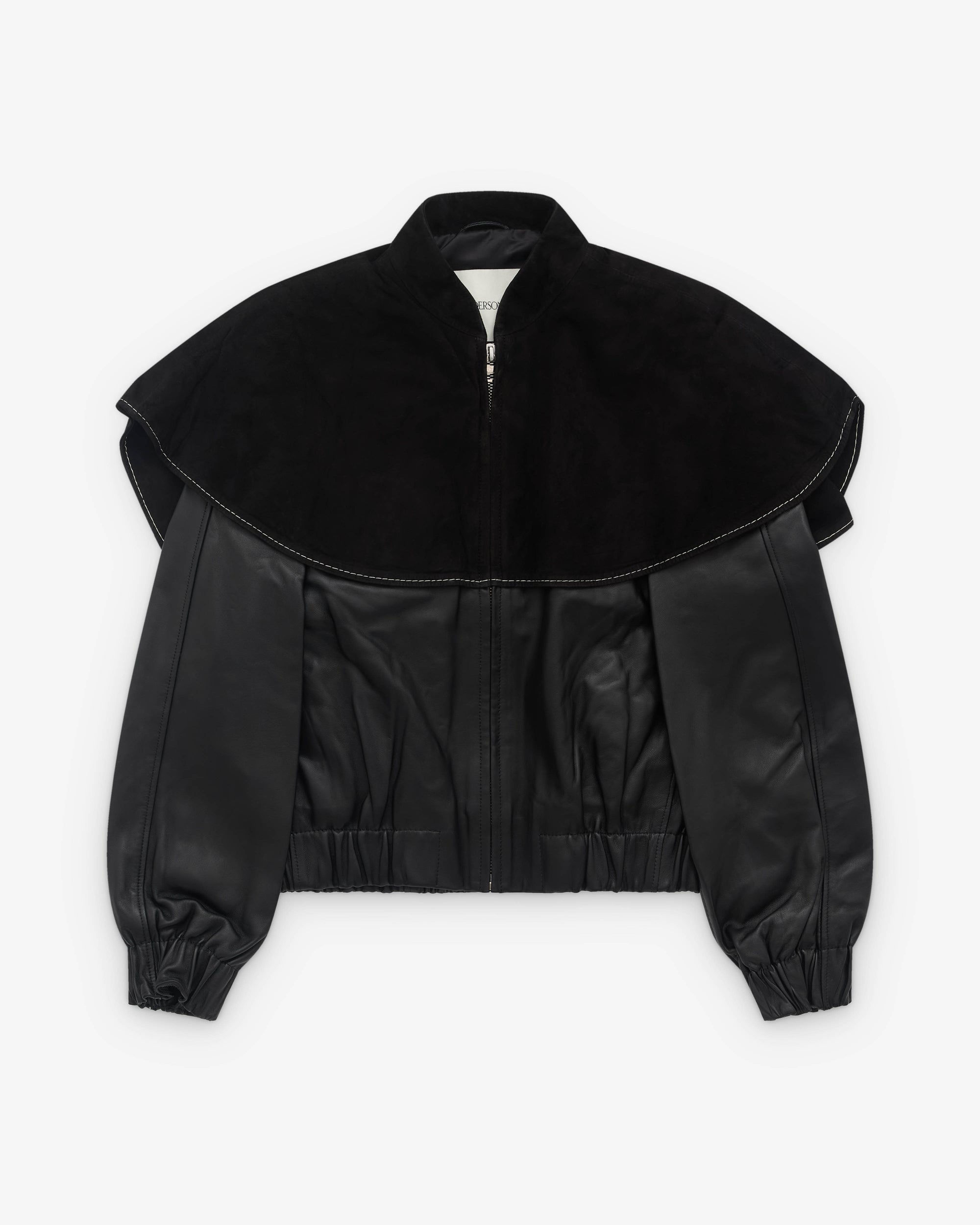 Anderson: Women's Oversized Collar Bomber Jacket (Black