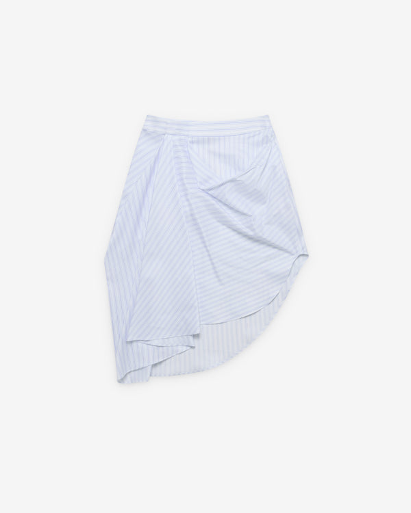 J.W. Anderson - Women's Asymmetric Draped Skirt - (White/Blue)