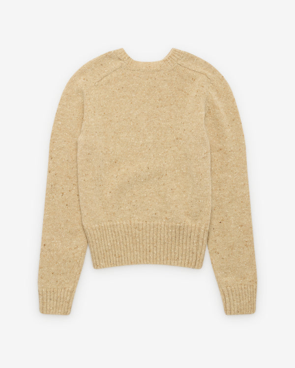 J.W. Anderson - Women's Embroidered Crew Neck Jumper - (Oatmeal)