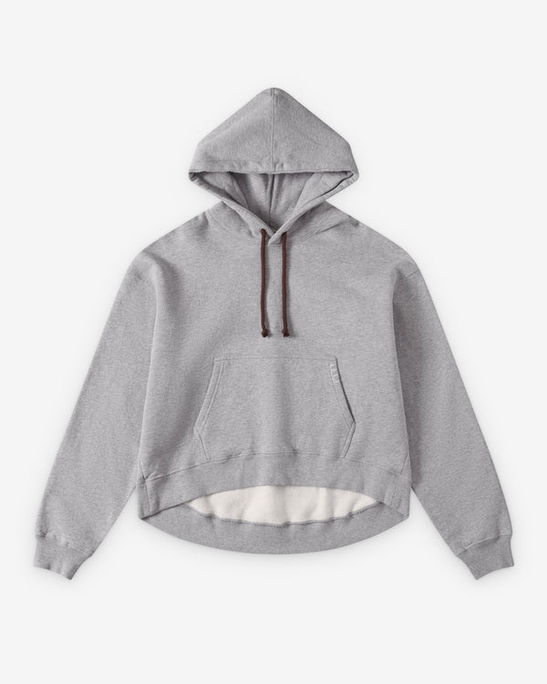 J.W. Anderson - Women's Curved Hem Hoodie - (Mid Grey)