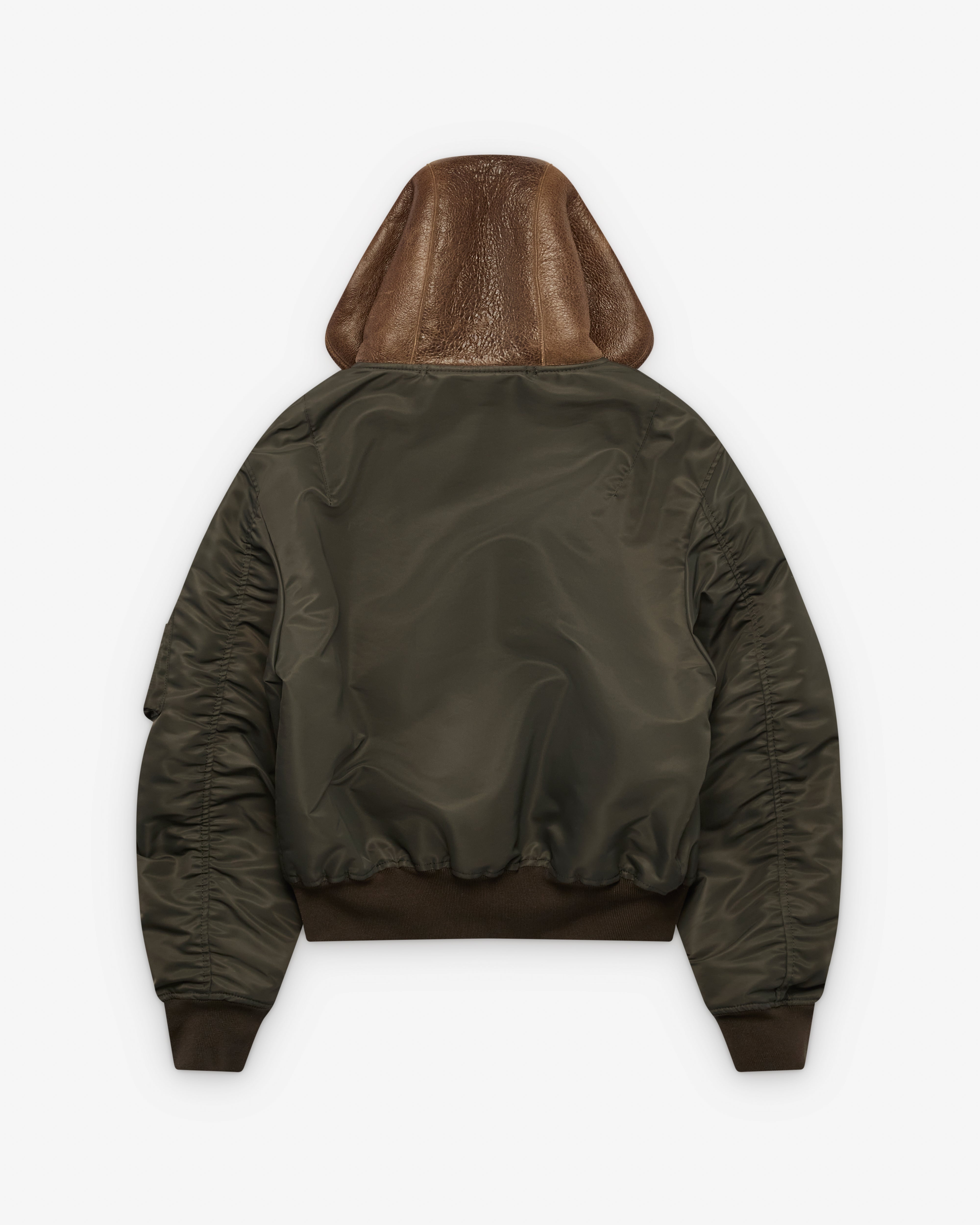 J.W. Anderson: Men's Hooded Bomber Jacket (Dark Khaki) | Dover