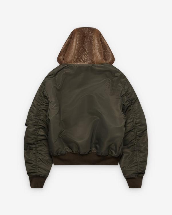 J.W. Anderson - Men's Hooded Bomber Jacket - (Dark Khaki)