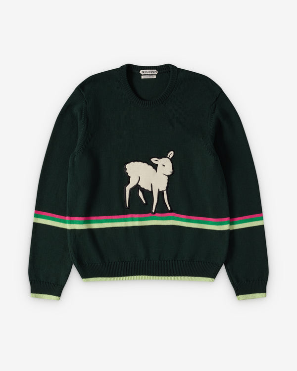 JW Anderson  - Men's Sheep Jumper - (Dark Fir)