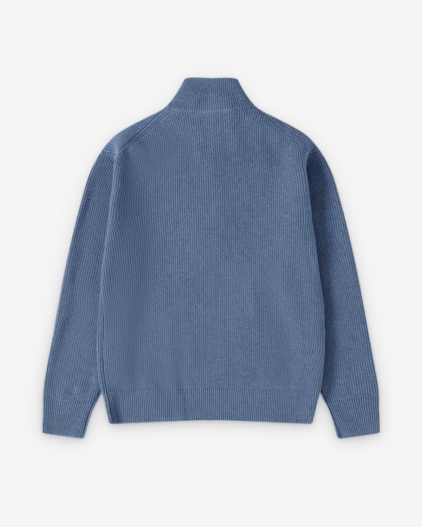 J.W. Anderson  - Men's Half-Zip Jumper - (Smoke Blue)