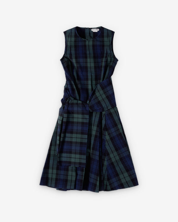 J.W. Anderson  - Women's Cloque Dress - (Navy/Green)