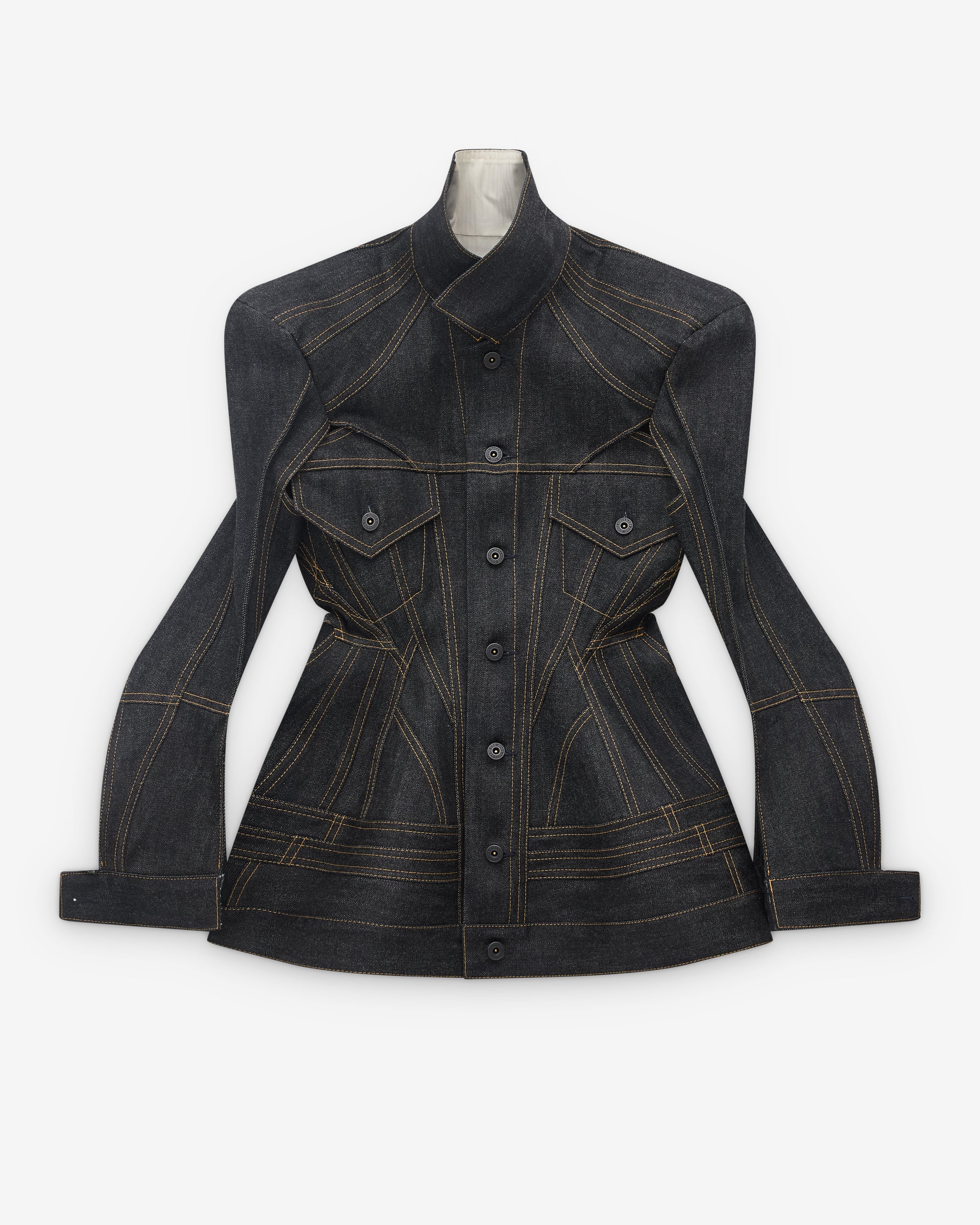 Junya Watanabe: Women's Structured Denim Jacket (Indigo) DSML E-SHOP