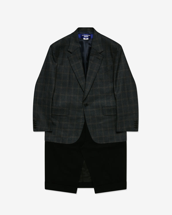 Junya Watanabe MAN - Men's Wool Check Coat - (Grey/Black)