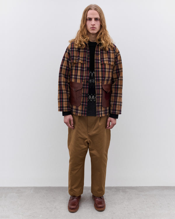 Junya Watanabe Man - Filson Men's Flannel Check x Leather Jacket - (Beige)