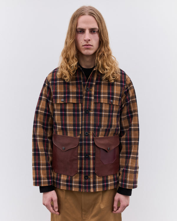 Junya Watanabe Man - Filson Men's Flannel Check x Leather Jacket - (Beige)