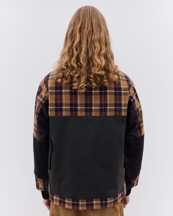 Junya Watanabe Man - Filson Men's Flannel Check x Leather Jacket - (Beige)