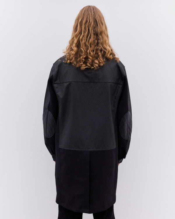Junya Watanabe Man - Filson Men's Wool Flannel x Leather Long Coat - (Black)