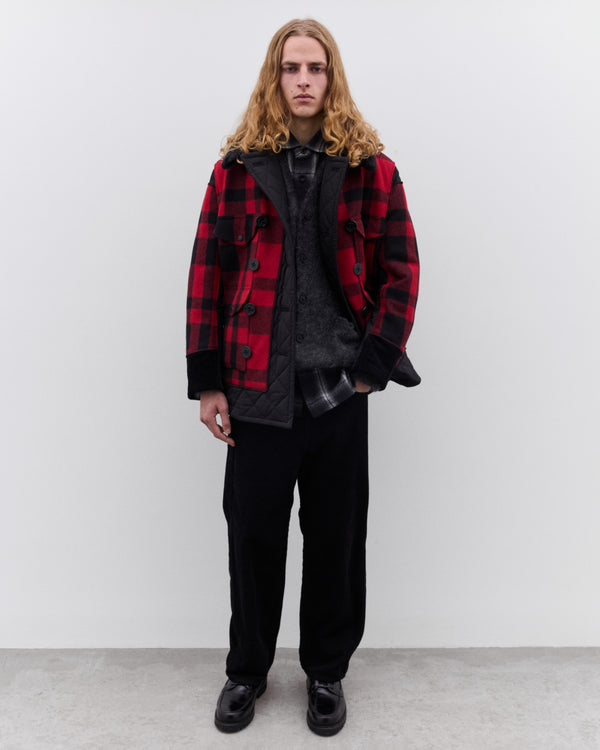 Junya Watanabe Man - Filson Men’s Mackinaw Wool Quilted Jacket - (Red/Black)