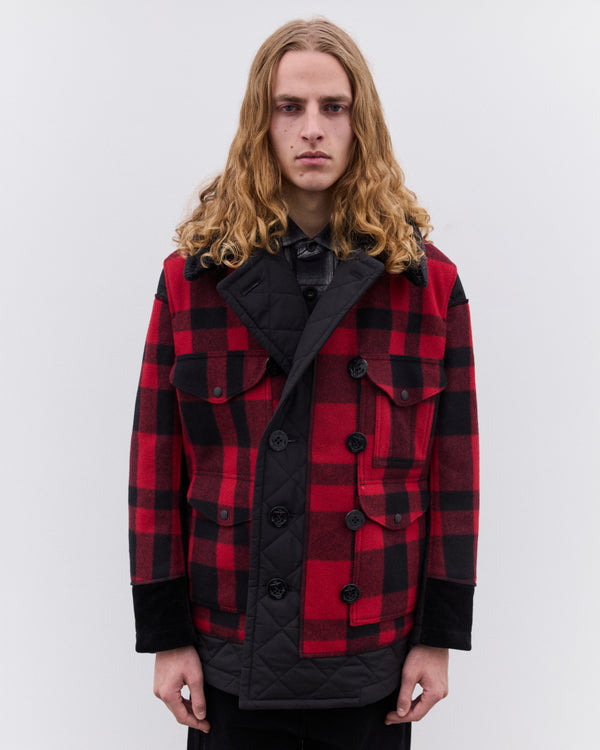 Junya Watanabe Man - Filson Men’s Mackinaw Wool Quilted Jacket - (Red/Black)