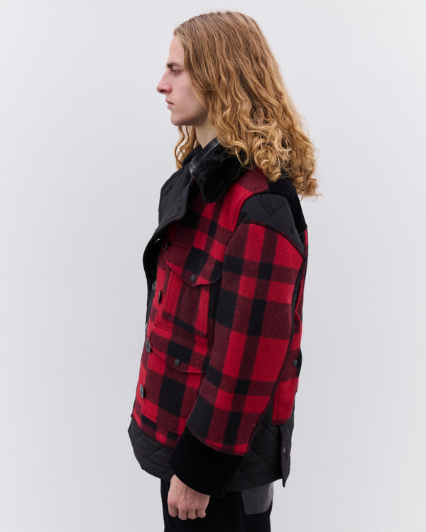 Junya Watanabe Man - Filson Men’s Mackinaw Wool Quilted Jacket - (Red/Black)