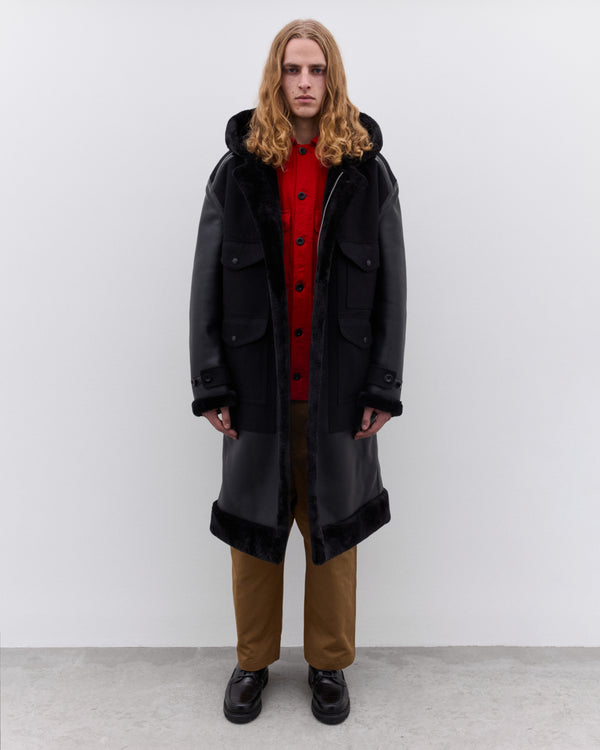 Junya Watanabe Man - Men’s Filson Faux Fur Trimmed Coat - (Black)