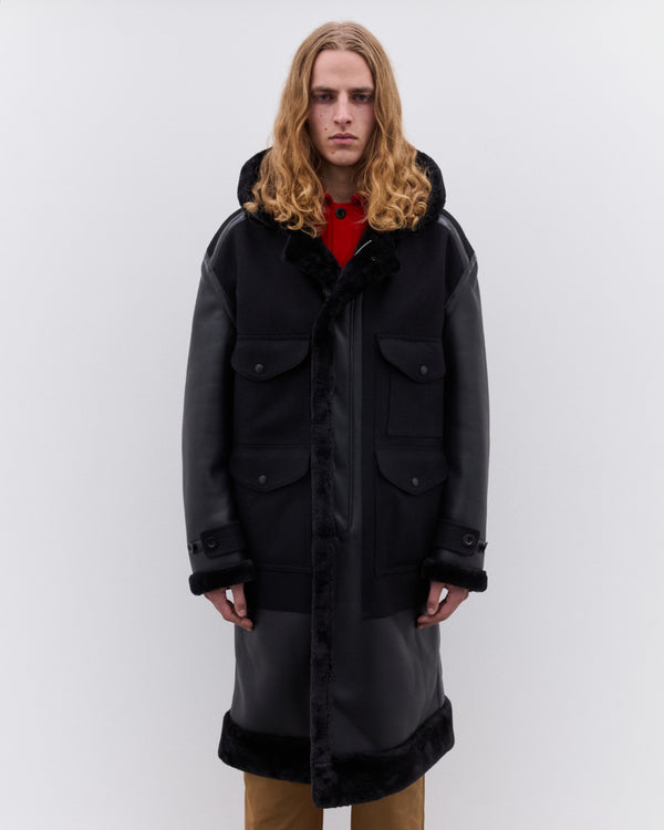 Junya Watanabe Man - Men’s Filson Faux Fur Trimmed Coat - (Black)