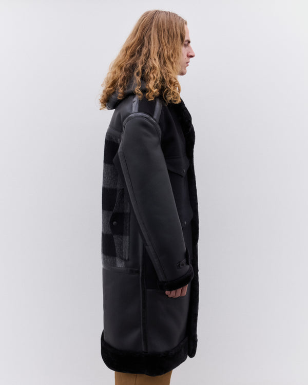 Junya Watanabe Man - Men’s Filson Faux Fur Trimmed Coat - (Black)