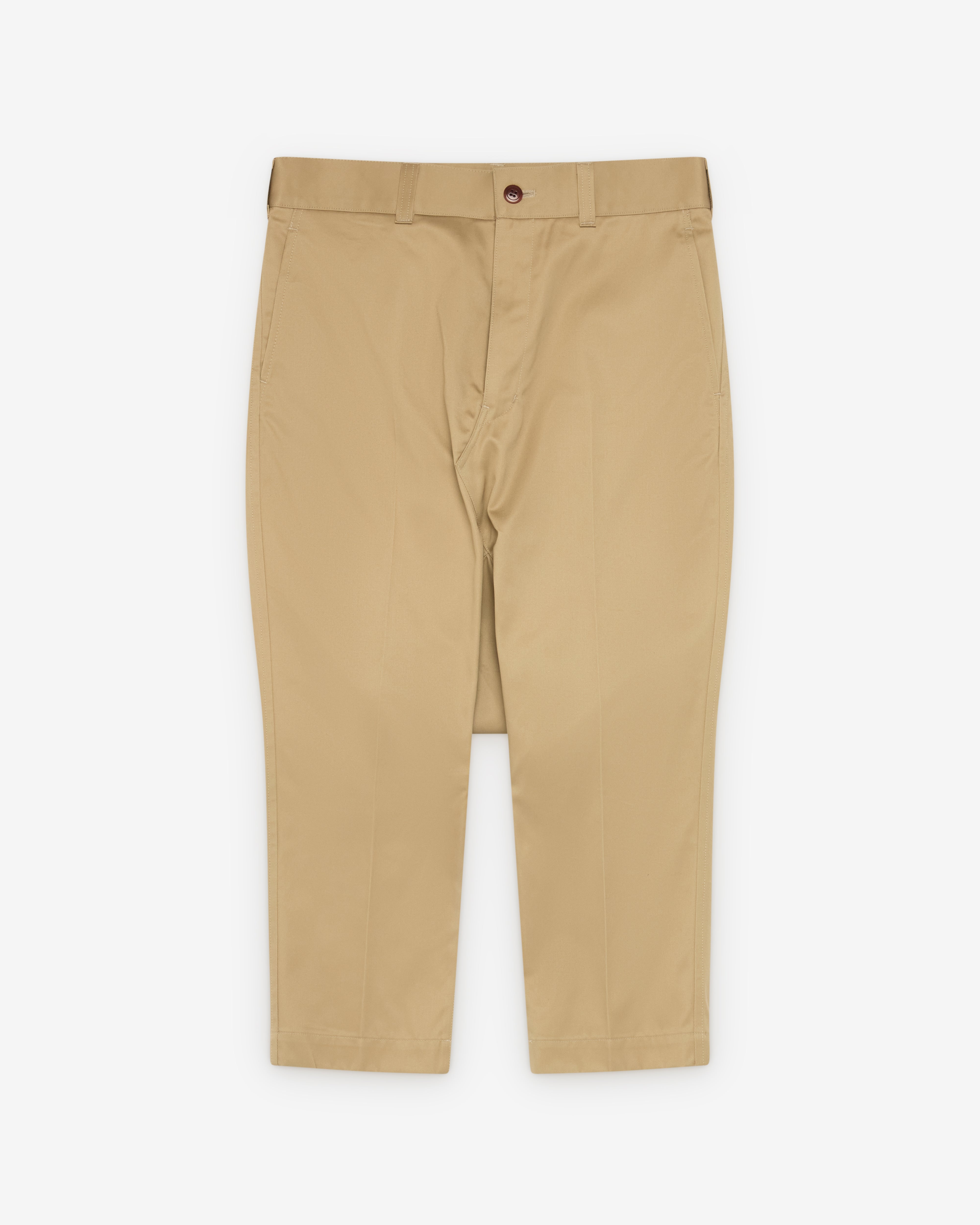 Junya Watanabe Man: Men's Cropped Trousers (Beige) | Dover Street