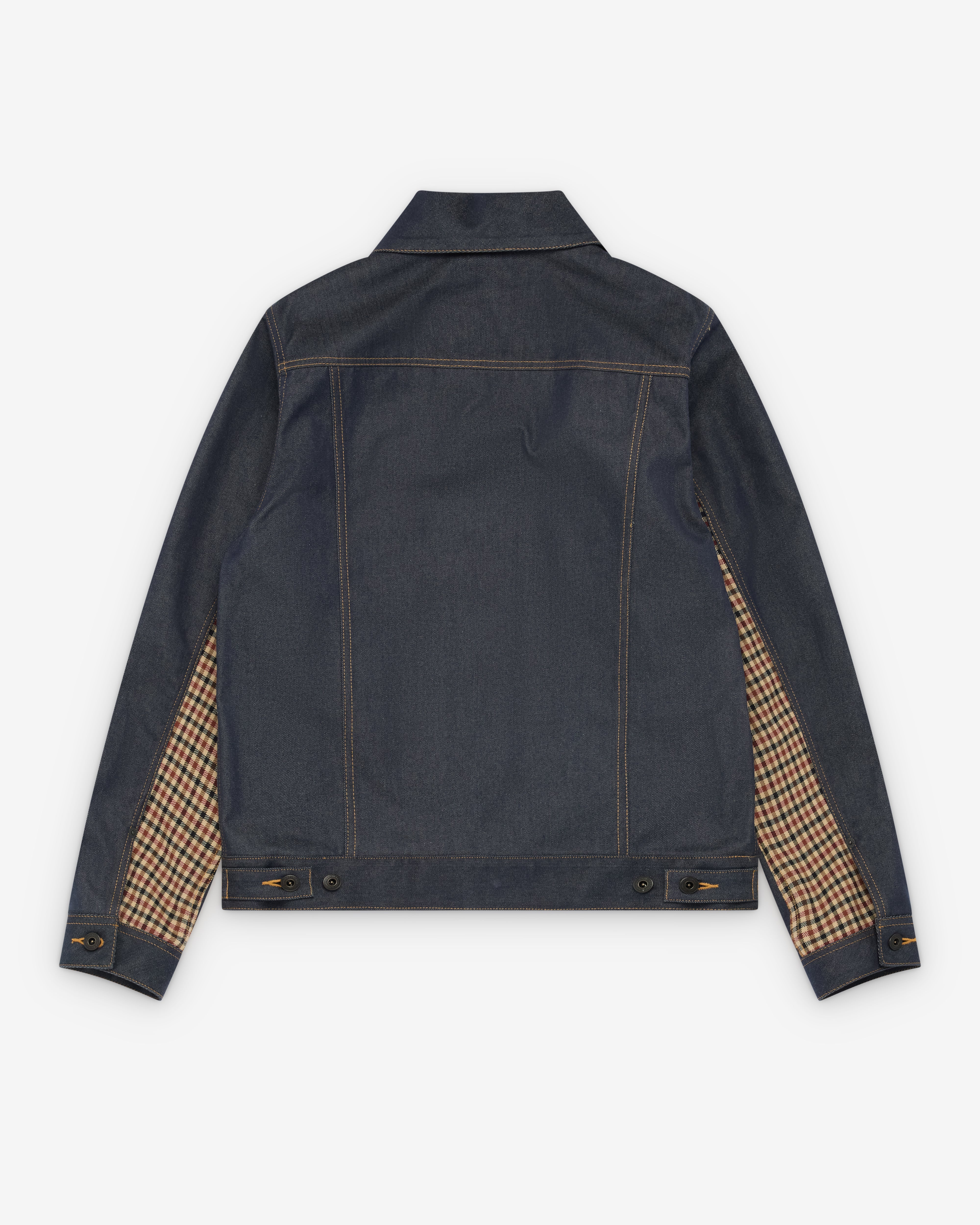 【Enjoy】eYe JUNYA WATANABE MAN Gジャン EYE Junya Watanabe Man: Men's Check Panel Denim Jacket (Indigo