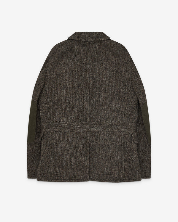 Junya Watanabe MAN - Men's Belted Tweed Jacket - (Brown)