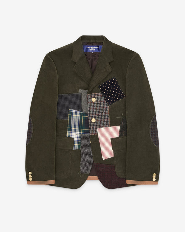 Junya Watanabe MAN - Men's Cotton Patchwork Tailored Jacket - (Dark Green)