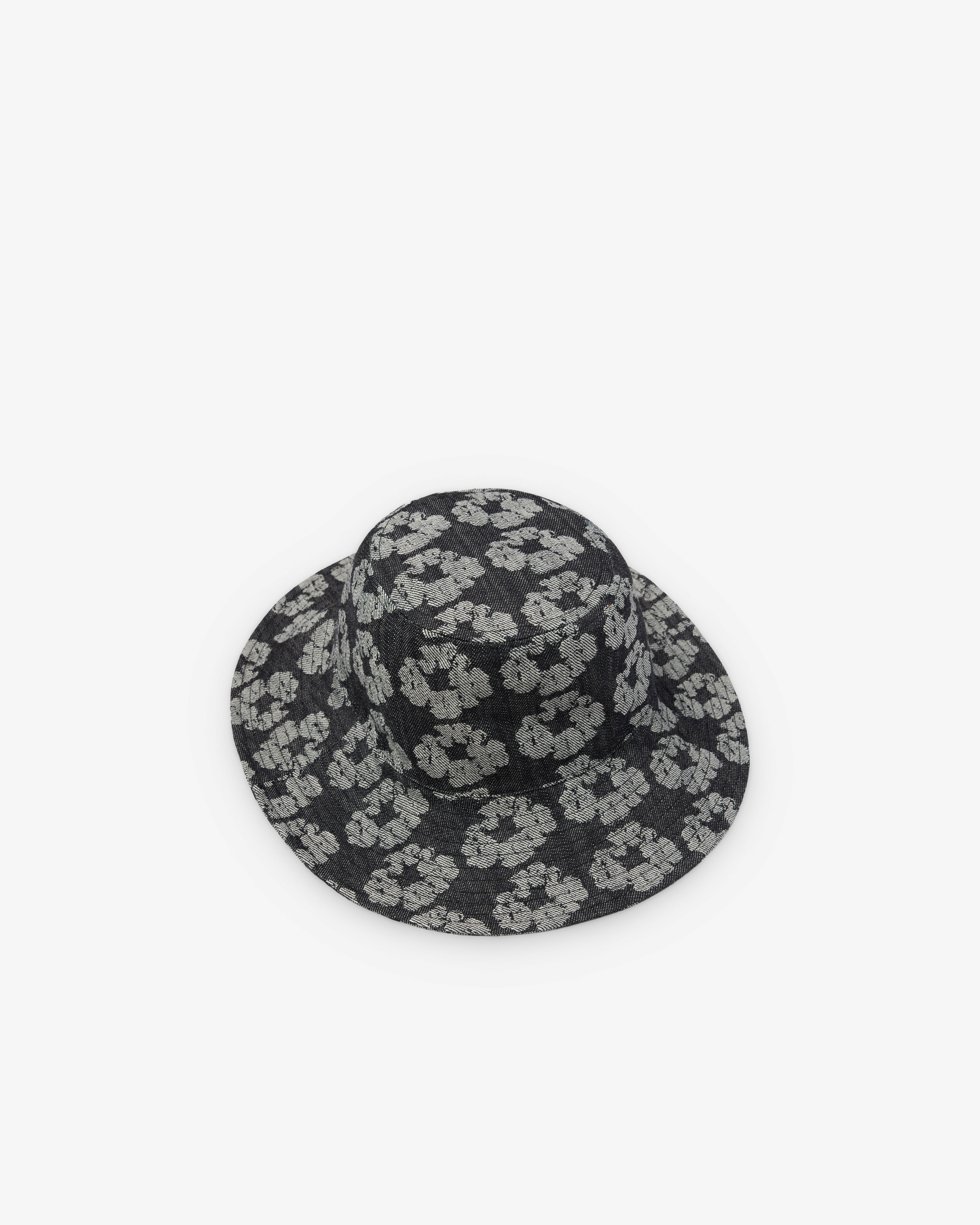 Denim Tears: Men's Jacquard Wreath Bucket Hat (Washed Black