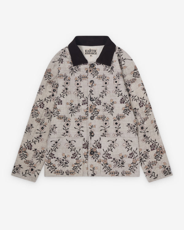 Kartik Research - Men's Silver Chintz Chore Coat - (Silver/Black)