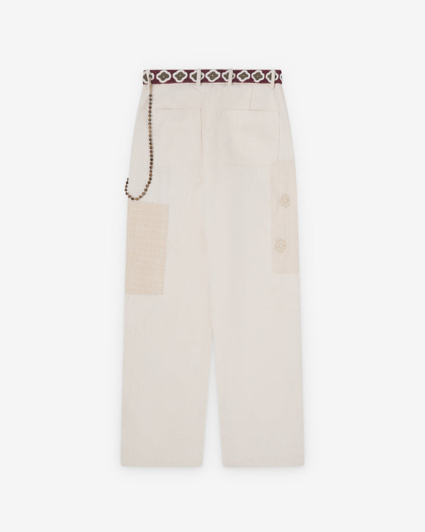 Kartik Research - Men's Patchwork Denim Trouser - (Ecru)