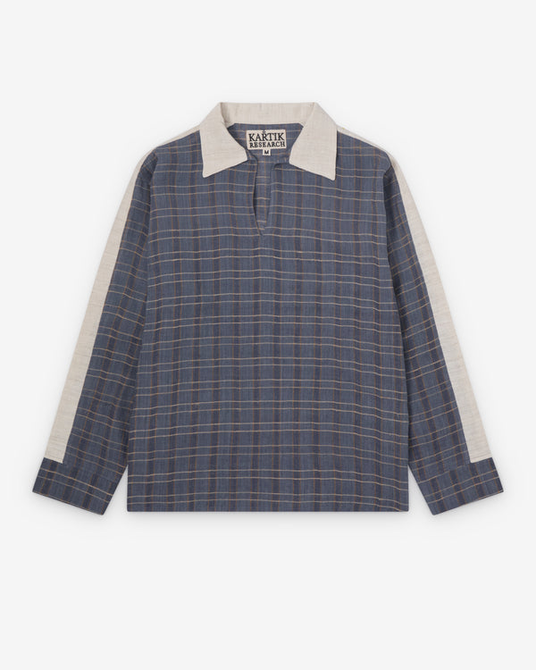 Kartik Research - Men's Bhutia Shirt - (Indigo/Cream)