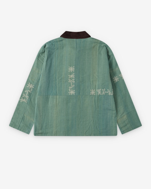 Kartik Research - Men's Cotton Twill Patchwork Jodhpur Jacket - (Green)