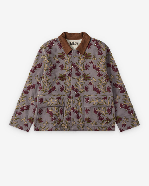 Kartik Research - Men's Cotton Twill Patchwork Jodhpur jacket - (Purple)