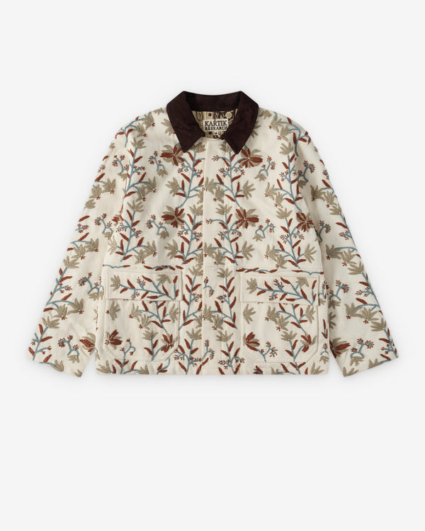 Kartik Research - Men's Cotton Twill Patchwork Jodhpur Jacket - (Cream)